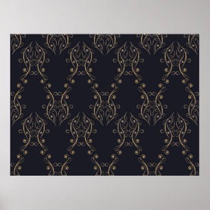 Poster O padrão perfeito da arte deco. Plano de fundo da 