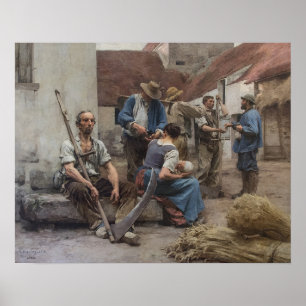 Poster O Pagamento dos Ceifeiros – Lhermitte, 1882