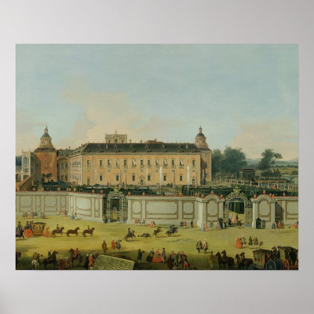 Póster O Palácio de Aranjuez, 1756 (óleo na canvas) (Frente)