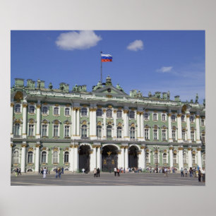 Poster O Palácio de inverno, Ruas Petersburgo, Rússia (