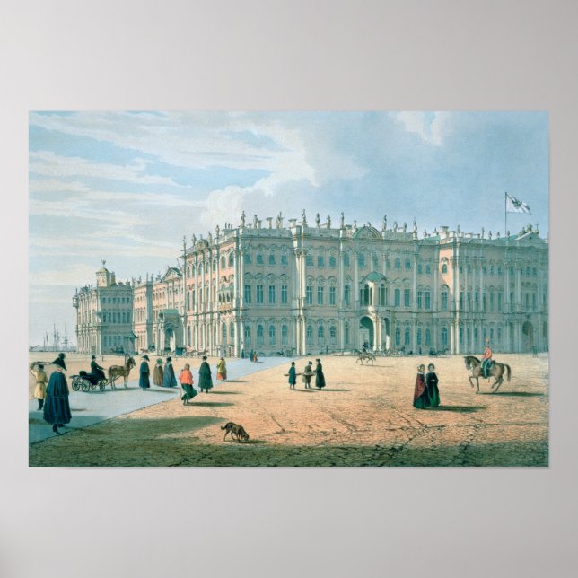 Póster O Palácio de Inverno, visto pela Passagem do Palác (Frente)