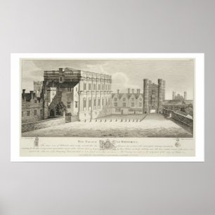 Póster O palácio de Whitehall, de um desenho na