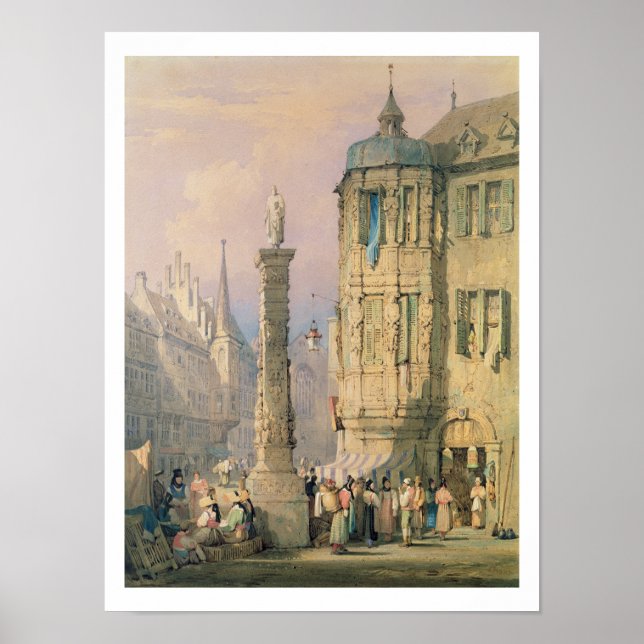 Poster O Palácio do Bispo, Wurzburg (Frente)