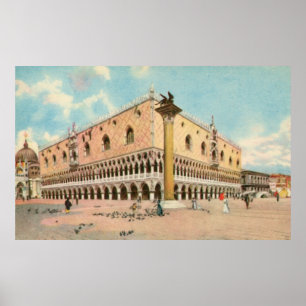 Poster O palácio do Doge de Veneza do aquarelle do