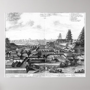 Póster O palácio imperial em Ido, Japão