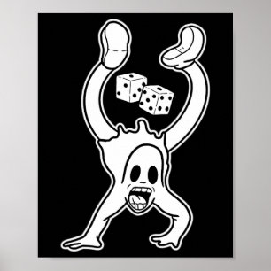 Poster O Palhaço Fantasma Dados da Sorte Parado de Cabeça