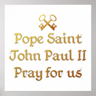 Póster O papa St John Paul II Pray para nós