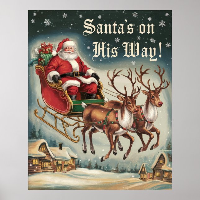 Poster O Papai Noel está a caminho! (Frente)