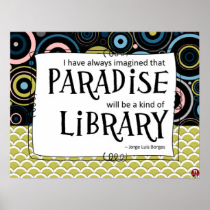 Poster O paraíso é uma biblioteca