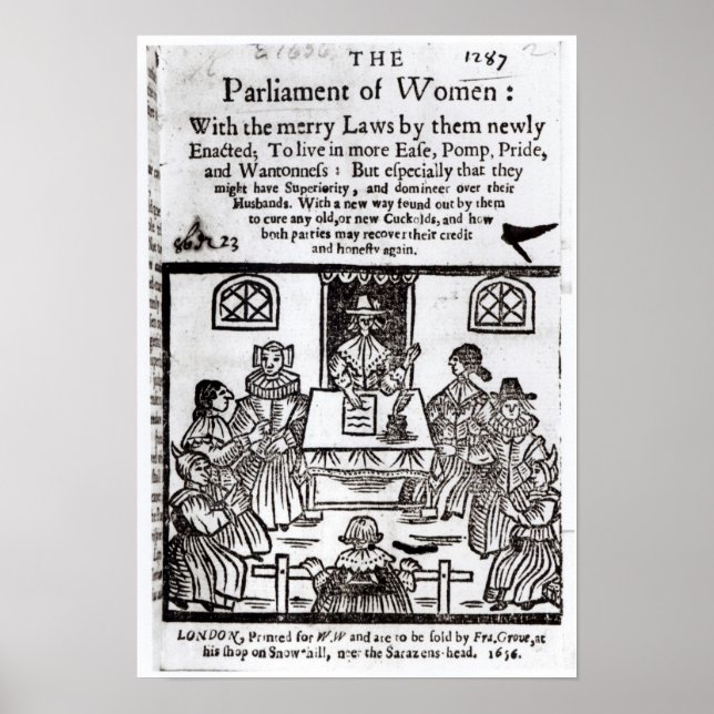 Poster O Parlamento das Mulheres, 1656 (Frente)