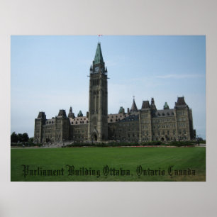 Poster O parlamento que constrói Ottawa, Ontário Canad