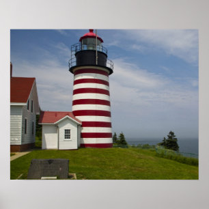 Póster O Parque Estadual do Farol West Quoddy Head é o
