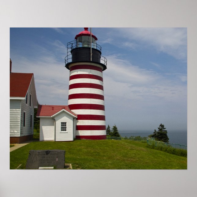 Póster O Parque Estadual do Farol West Quoddy Head é o (Frente)