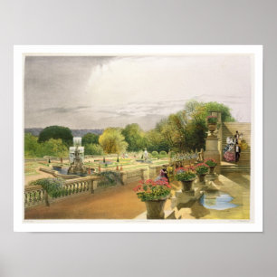 Poster O Parterre, casa de Harewood perto de Leeds, bar.