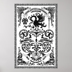 Póster O partido bicentenário do carnaval de Louisiana