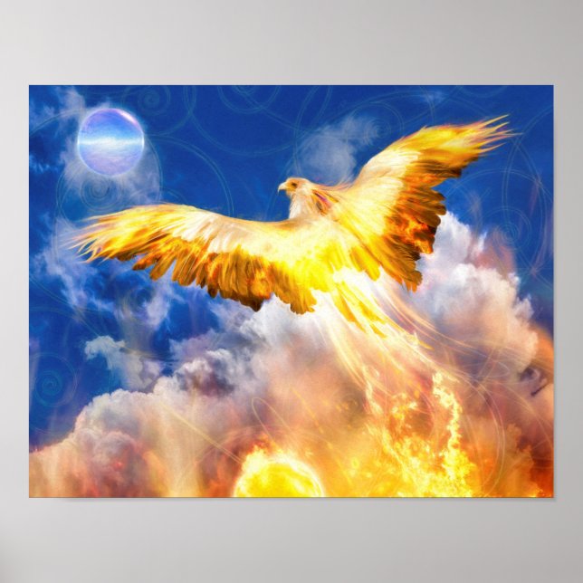 Poster O Pássaro Phoenix SUPERA SEUS PROBLEMAS (Frente)