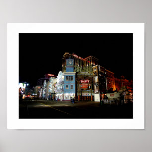 Póster O passeio à beira mar em Atlantic City na noite