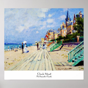 Póster O passeio à beira mar em Trouville Claude Monet