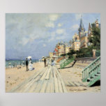 Poster O passeio em Trouville por Claude Monet<br><div class="desc">O calçadão de Trouville (1870), de Claude Monet, é uma pintura impressionista de arte, que apresenta uma praia em um resort litorâneo na Normandia, França, em um belo dia ensolarado. Sobre o artista: Claude Monet (1840-1926) foi o fundador do movimento de pintura impressionista francês, com a maioria de suas pinturas...</div>