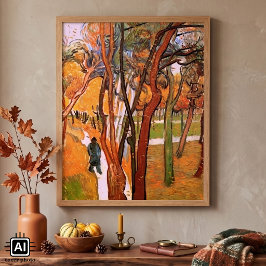 Poster O Passeio: Folhas Caindo por Vincent van Gogh