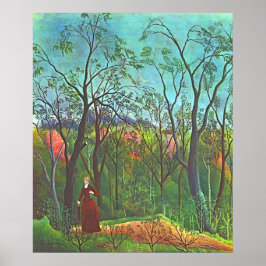 Poster O passeio na floresta por Henri Rousseau Post