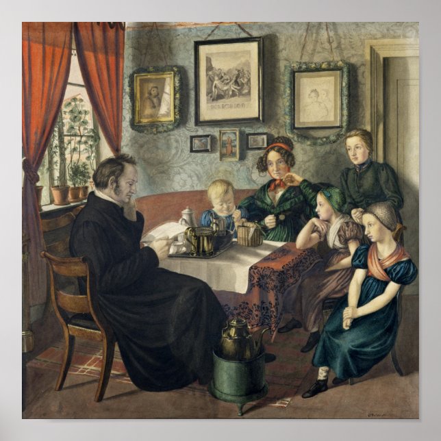 Póster O Pastor Johann Wilhelm Rautenberg e o seu (Frente)