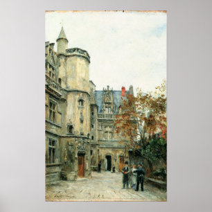 Póster O pátio do museu de Cluny, c.1878-80
