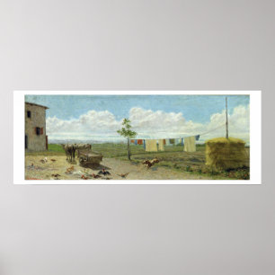 Póster O pátio (óleo em canvas)