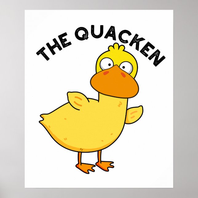Poster O Pato Divertido Punição do Quacken  (Frente)