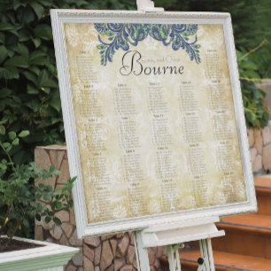 Póster O pavão de Paisley colore a carta do assento da