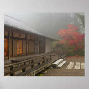 Poster O pavilhão no Jardim Japonês Portland