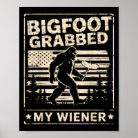 O Pé Grande Pegou O Meu Wiener Usa Flag Sasquatch