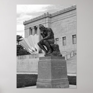Póster O pensador e o Shuttlecock, Kansas City B/W