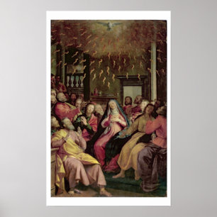 Póster O Pentecost, c.1598 (óleo no painel)