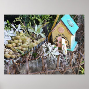 Poster O pequeno Gnome em casa no bosque