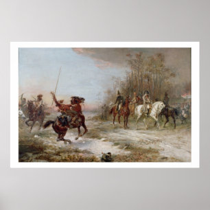 Póster O perigo de Napoleon no Brienne-le-Castelo, c.1891