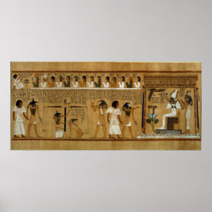 Poster O peso do coração contra a pena de Maat