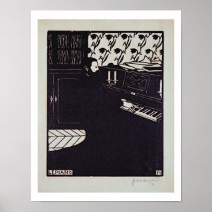 Póster O piano, 1914 (woodcut)