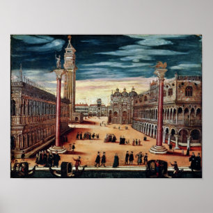 Póster O Piazzetta di San Marco, Veneza
