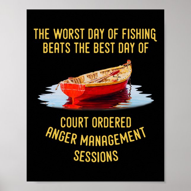 Poster O Pior Dia Da Pesca É O Melhor Dia Da Cou (Frente)