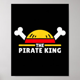 Poster O Pirata Rei Engraçado Animador Japonês Me Promove