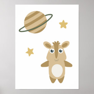Poster O Planeta Animal do Whimspace Stars Crianças