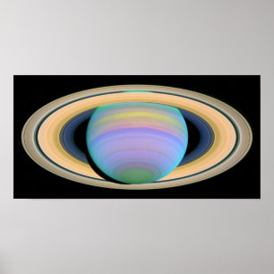 Póster O planeta Saturn no ultravioleta