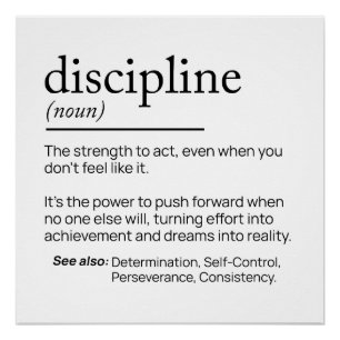 Póster O poder da disciplina