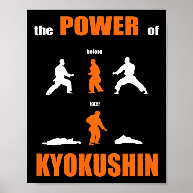 Poster O Poder De Kyokushin Proud Karate Design Para Kar (Frente)