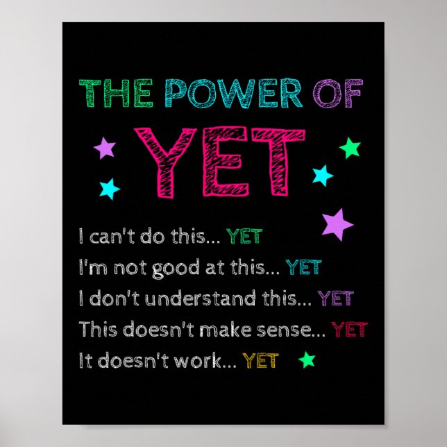 Poster O Poder Do Ainda Ck Para A Escola Inspiração Profe (Frente)