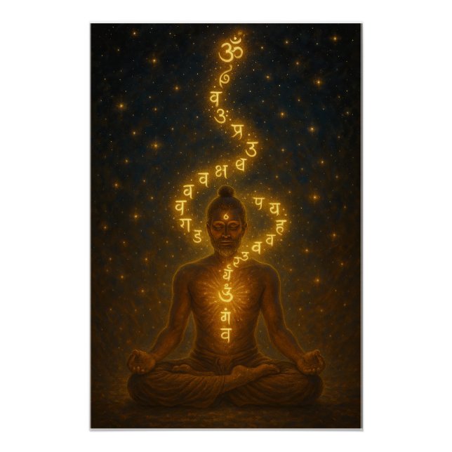 Póster O poder oculto do sânscrito: (Frente)