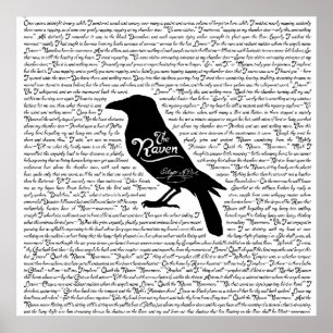 Poster O poema completo de Raven por Edgar Allan Poe