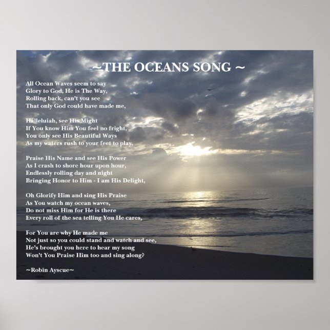 PÓSTER O POEMA DE CANÇÃO DOS OCEANOS (Frente)