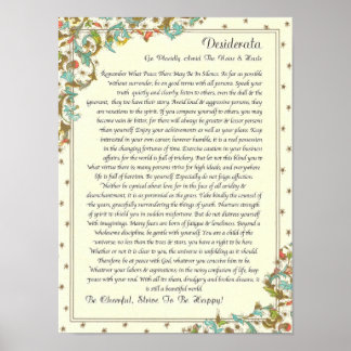 Poster O Poema Desiderata de Max Ehrmann